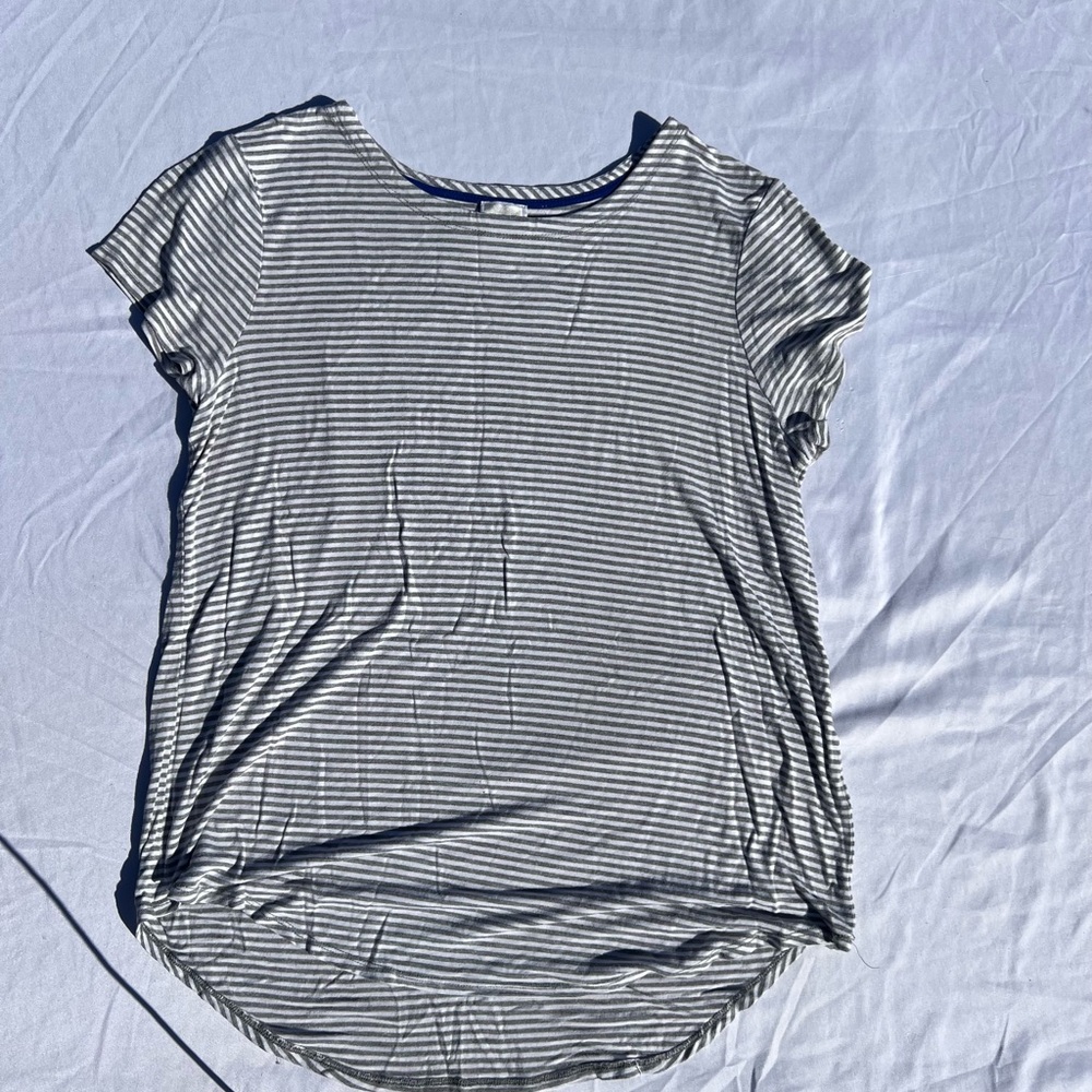 Striped Gray Women's Top